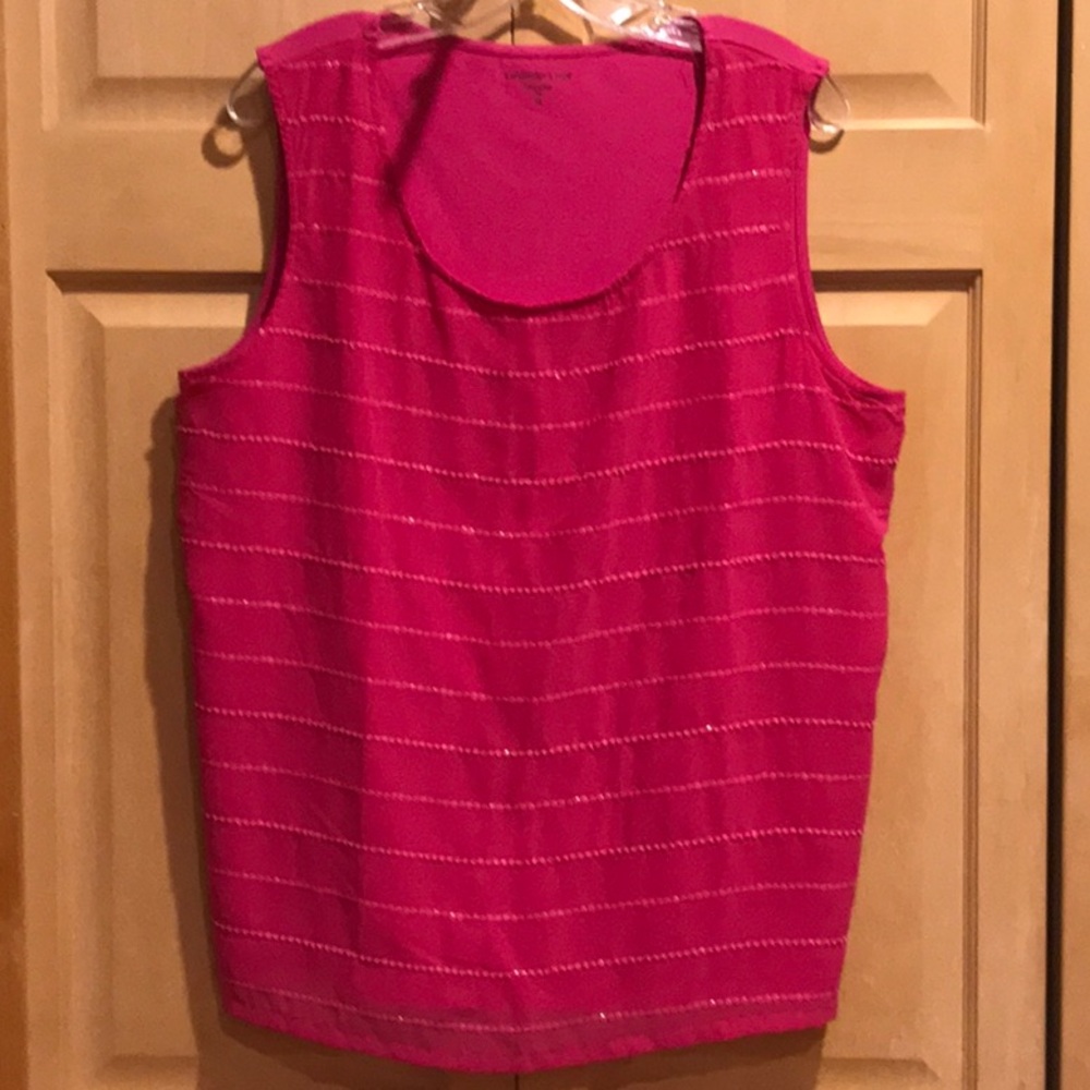 Coldwater Creek Dark  Pink Boxy Sleeveless Tank Top